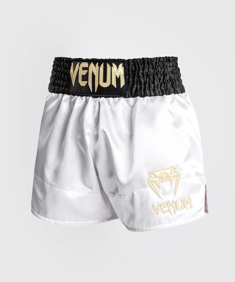 Venum Spodenki Muay Thai Classic Białe/Czarne/Złote