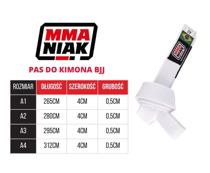 MMAniak Pas do kimona BJJ A4