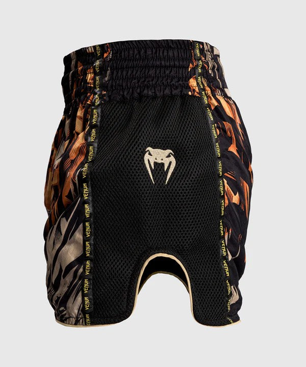 Venum Spodenki Muay Thai Tiger Black/Neon Orange