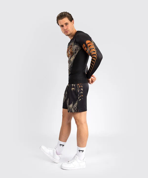 Venum Rashguard Tiger Długi Rękaw Black/Neon Orange