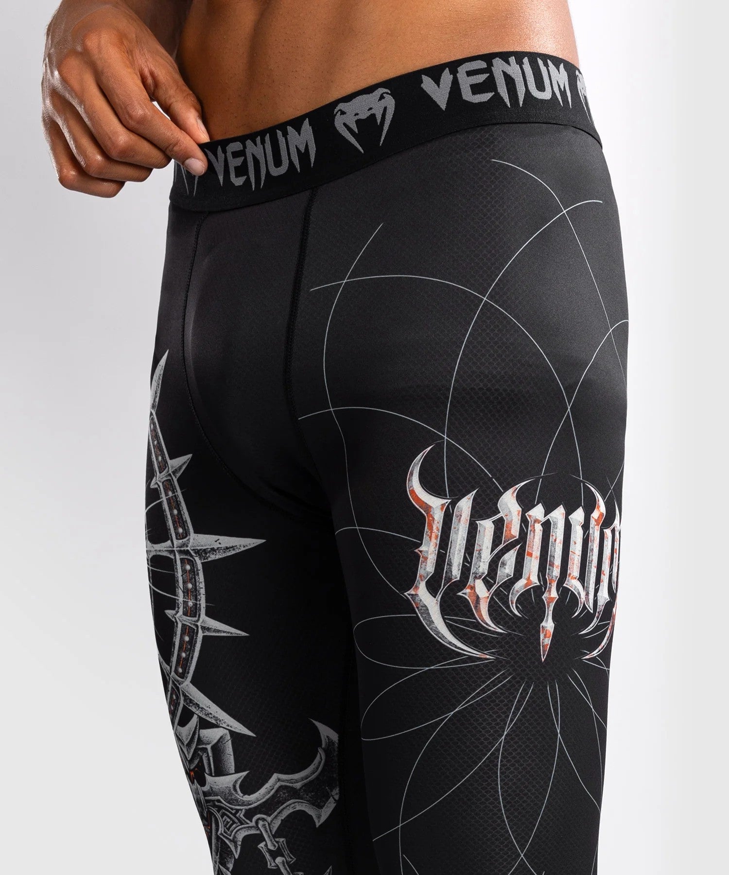 Venum Legginsy Gladiator 5.0 Czarno-srebrne