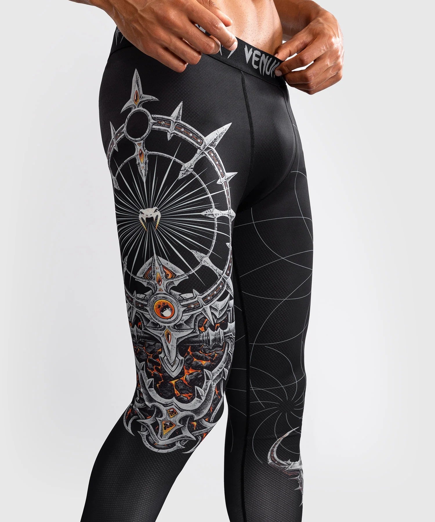 Venum Legginsy Gladiator 5.0 Czarno-srebrne