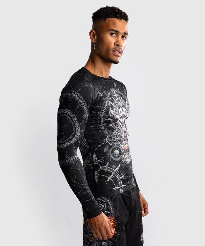Venum Rashguard Gladiator 5.0 Długi Rękaw Czarno-srebrny