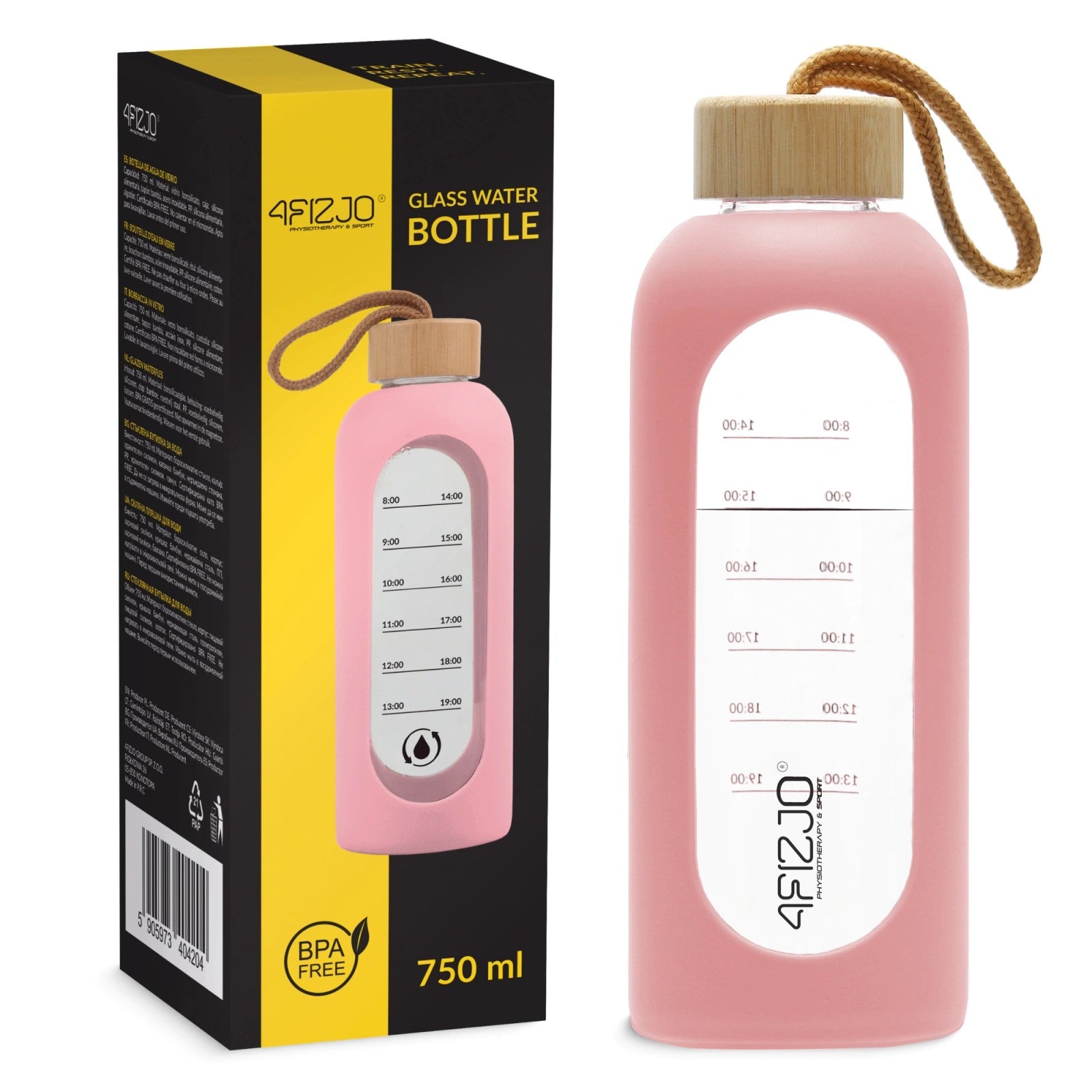 4FIZJO Butelka na wodę szklana 750 ml