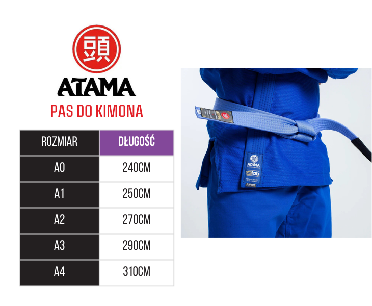 Atama Pas do Kimona BJJ Purpurowy