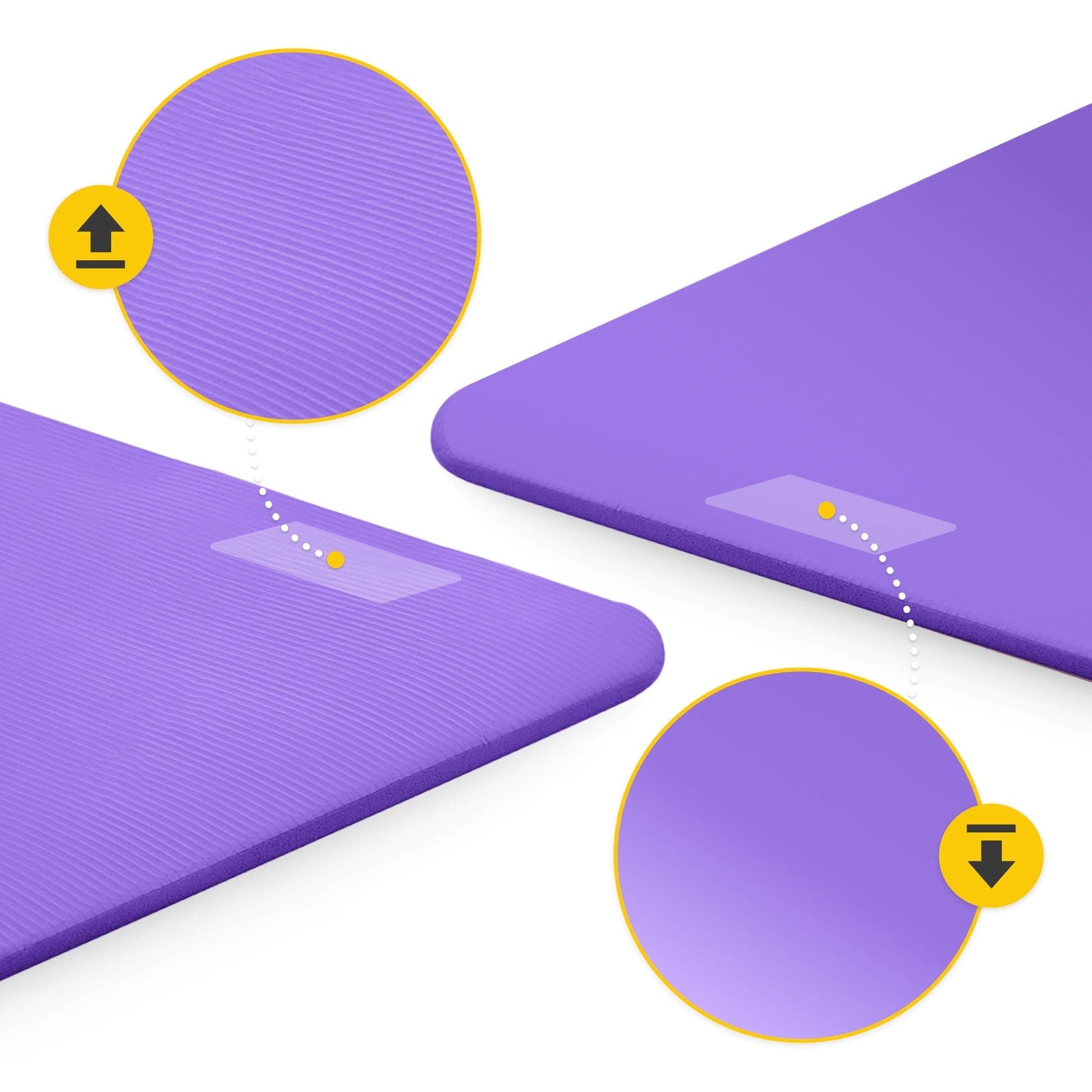 4FIZJO Mata do ćwiczeń fitness NBR 180 × 60 cm - fioletowa