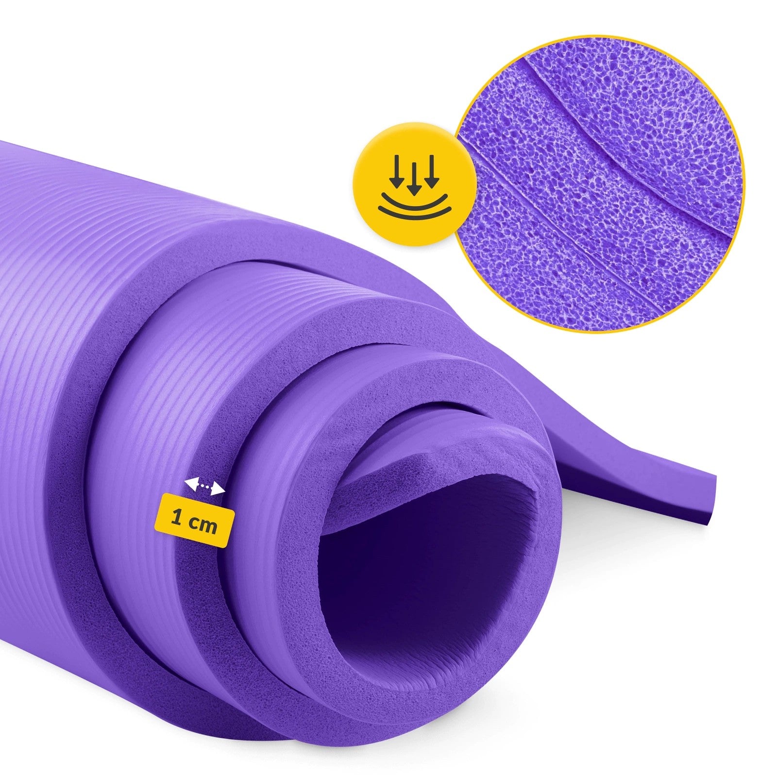 4FIZJO Mata do ćwiczeń fitness NBR 180 × 60 cm - fioletowa