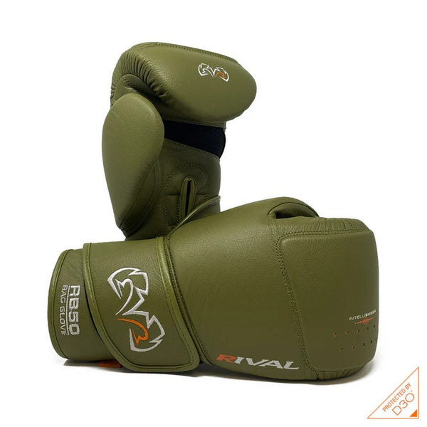 Rival Rękawice Bokserskie Przyrządowe RB50 Intelli-Shock Khaki