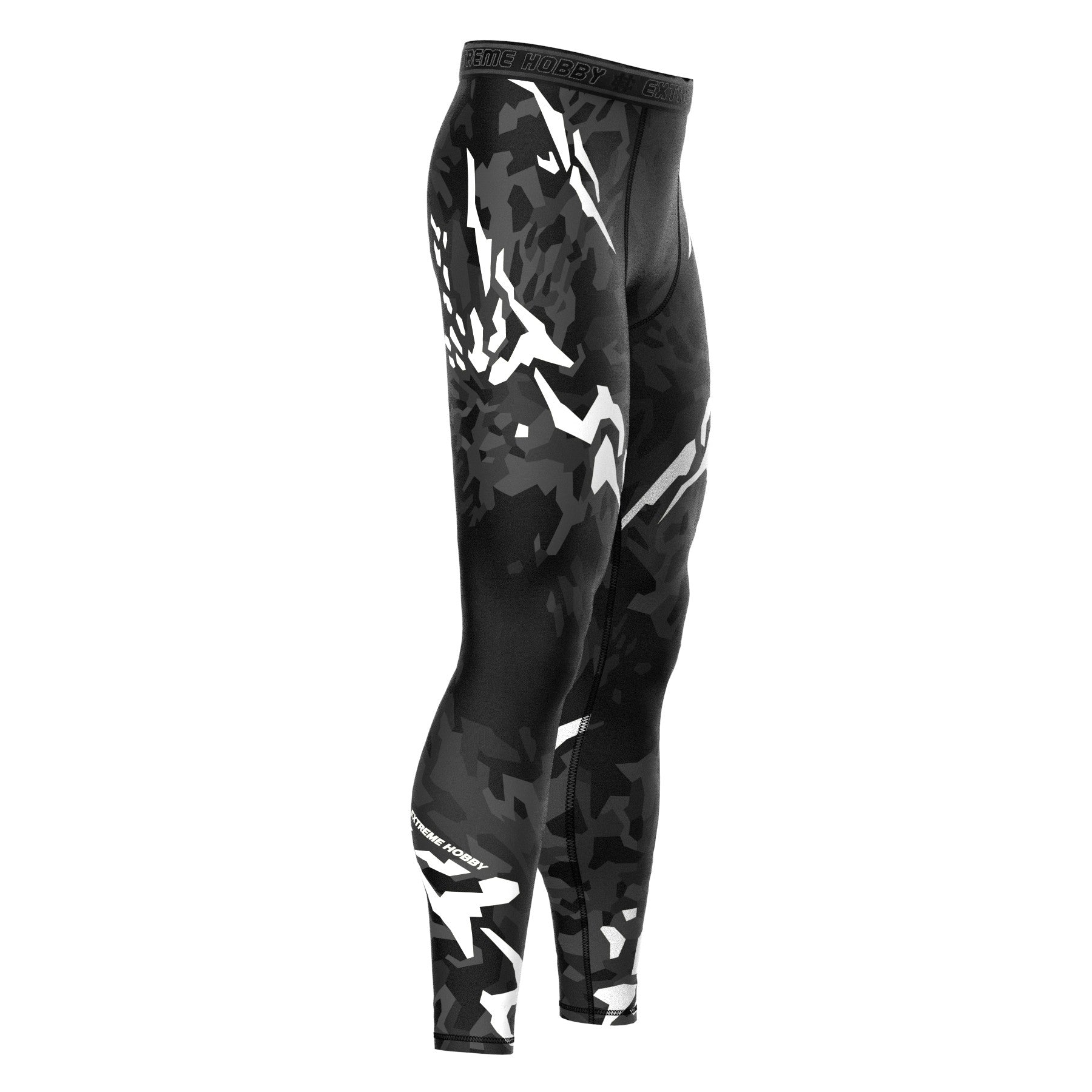 Extreme Hobby Legginsy Black Panther Czarny-Biały