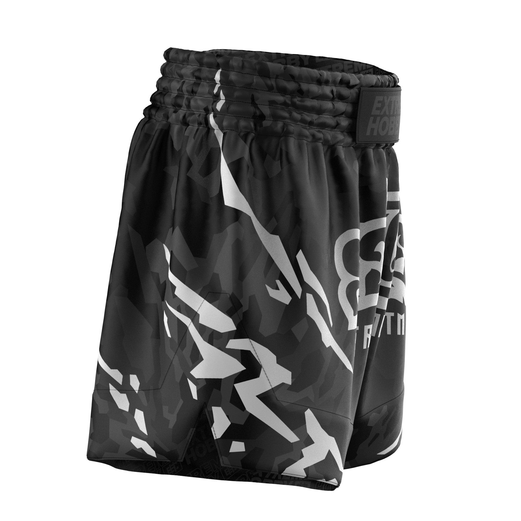 Extreme Hobby Spodenki Muay Thai Black Panther Czarno-Białe