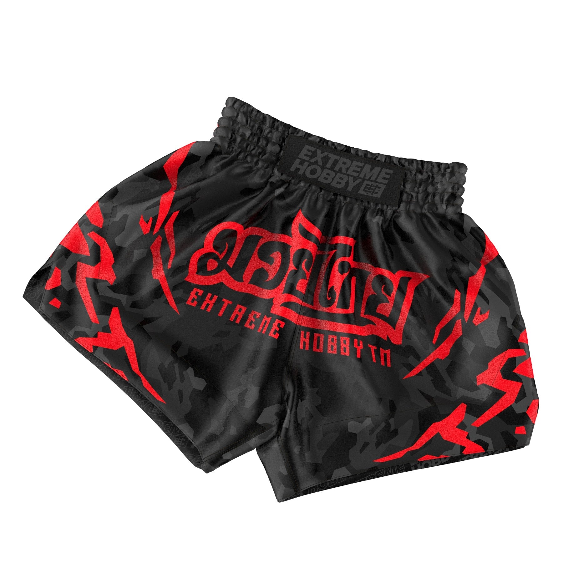 Extreme Hobby Spodenki Muay Thai Black Panther Czarno-Czerwone