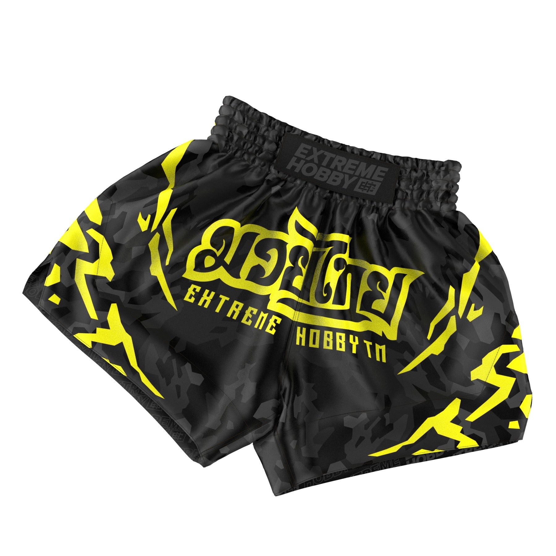 Extreme Hobby Spodenki Muay Thai Black Panther Czarno-Żółte