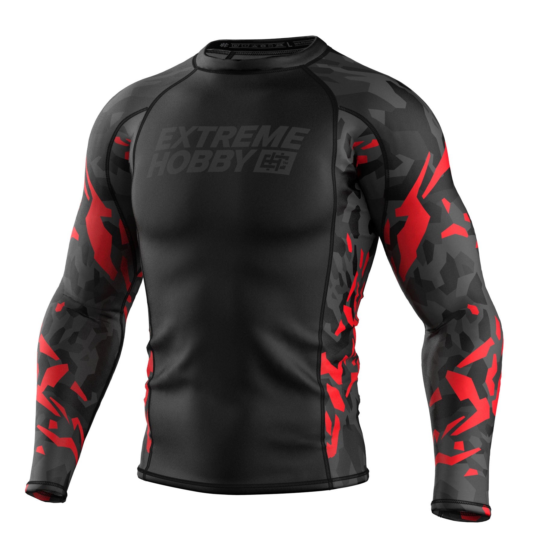 Extreme Hobby Rashguard długi rękaw Black Panther Czarno-Czerwony