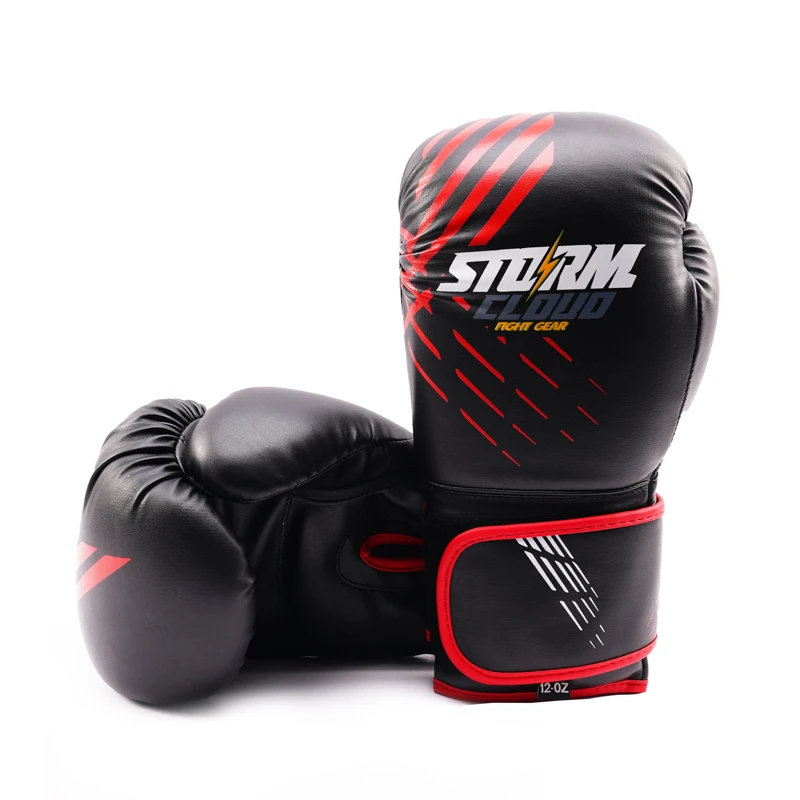 Zestaw Kickboxing Rękawice bokserskie Lynx Czarno-Czerwone + Ochraniacze na piszczele + Owijki + Ochraniacz Szczęki Pro