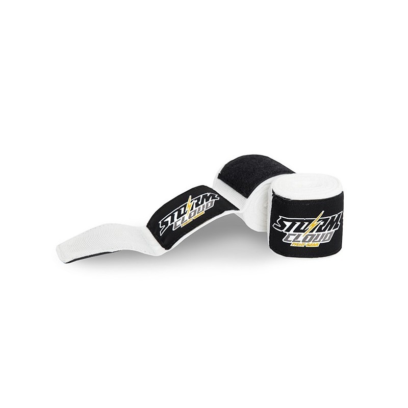Zestaw Kickboxing Premium Rękawice Boxing Pro Biało-Złote + Bandaże 4M + Szczęka OPRO UFC Silver + Piszczele Lite Białe