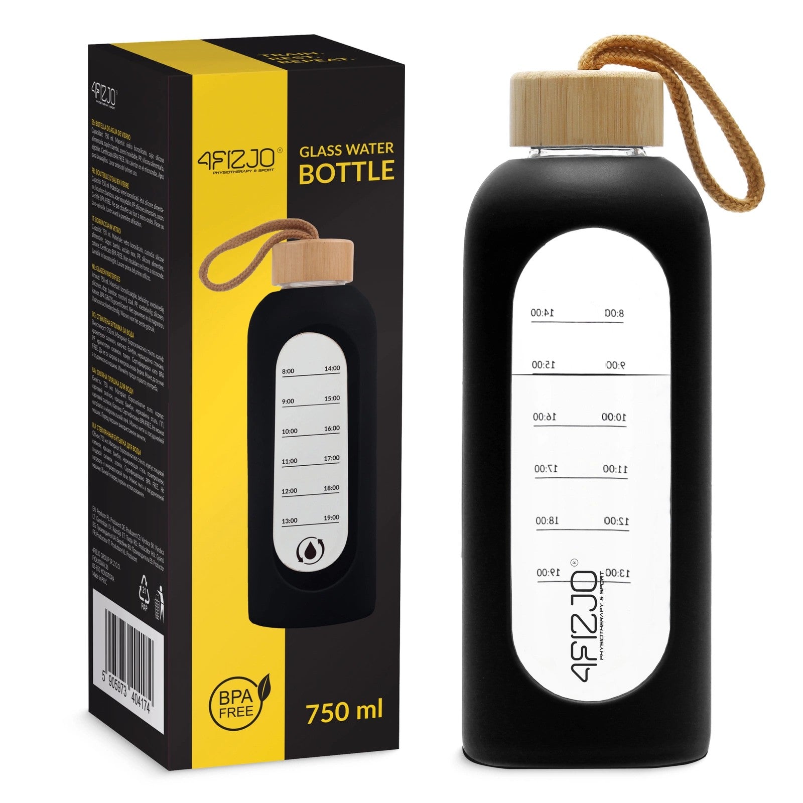 4FIZJO Butelka na wodę szklana 750 ml