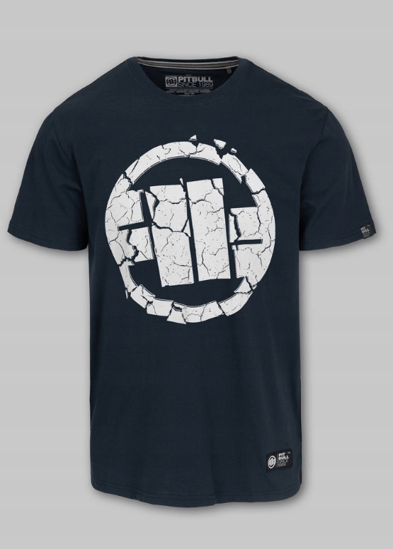 Pitbull T-shirt bawełniany, klasyczny model Scratch niebieski