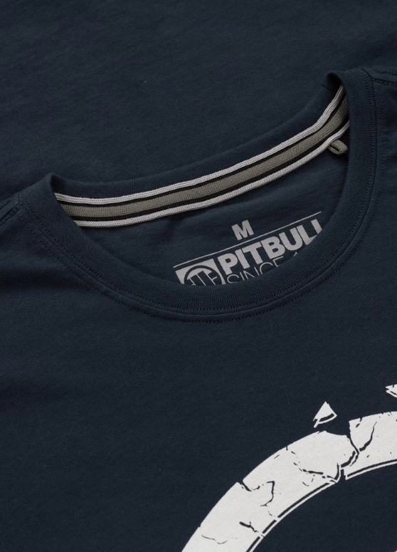 Pitbull T-shirt bawełniany, klasyczny model Scratch niebieski