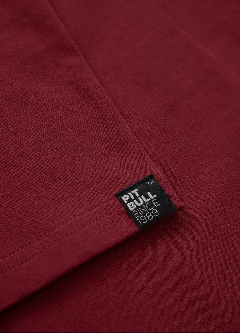 Pitbull T-shirt Bawełniany No Logo Burgundowy