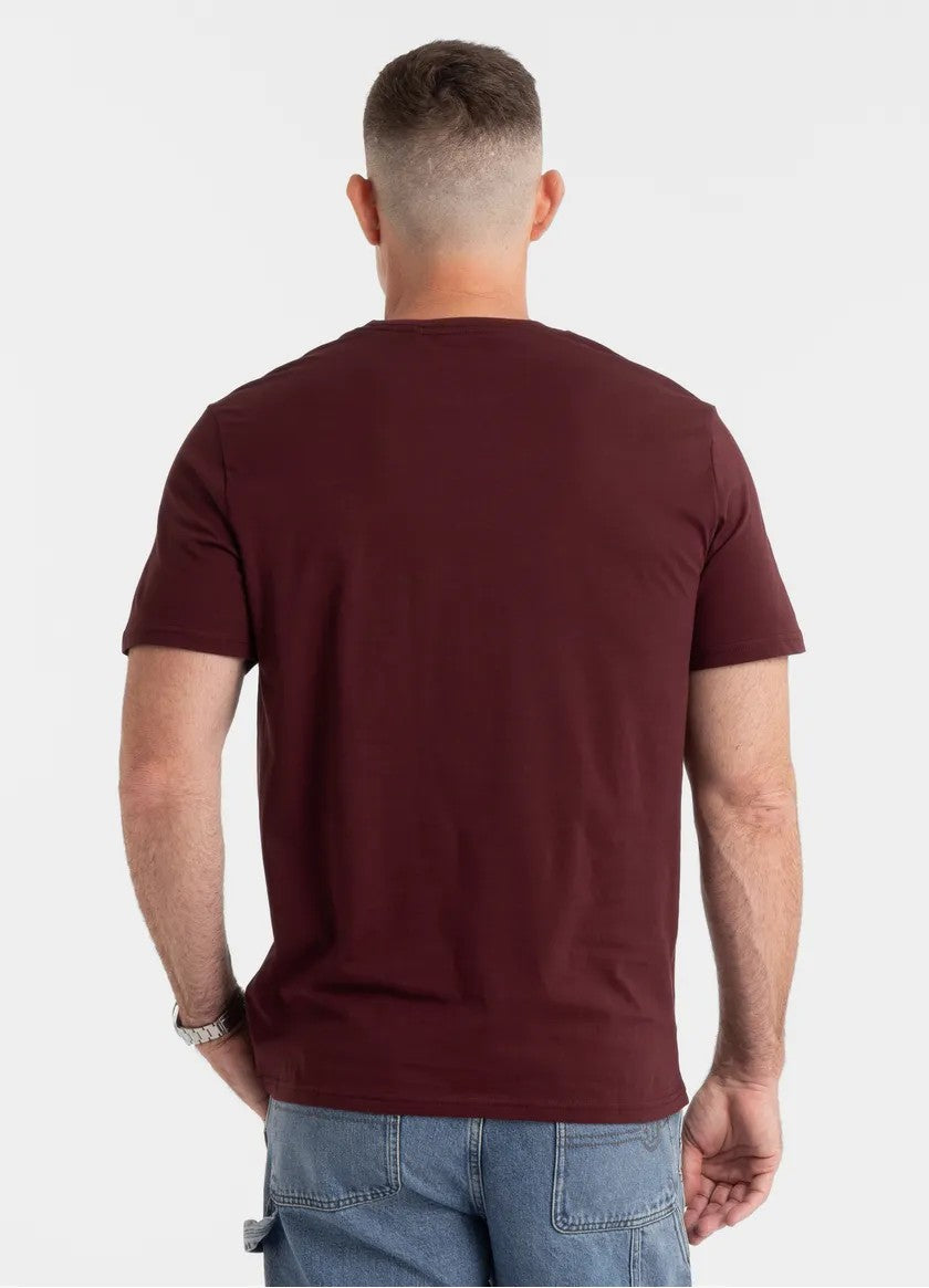 Pitbull T-shirt Small Logo Dark Burgundy