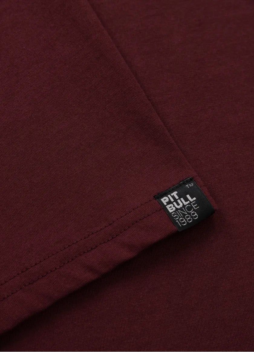 Pitbull T-shirt Small Logo Dark Burgundy