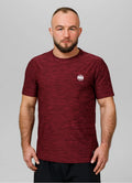 Pitbull Koszulka Casual Sport Small Logo Bordowa