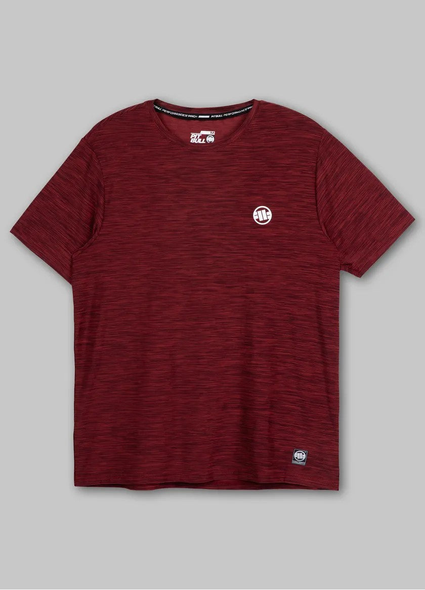 Pitbull Koszulka Casual Sport Small Logo Bordowa