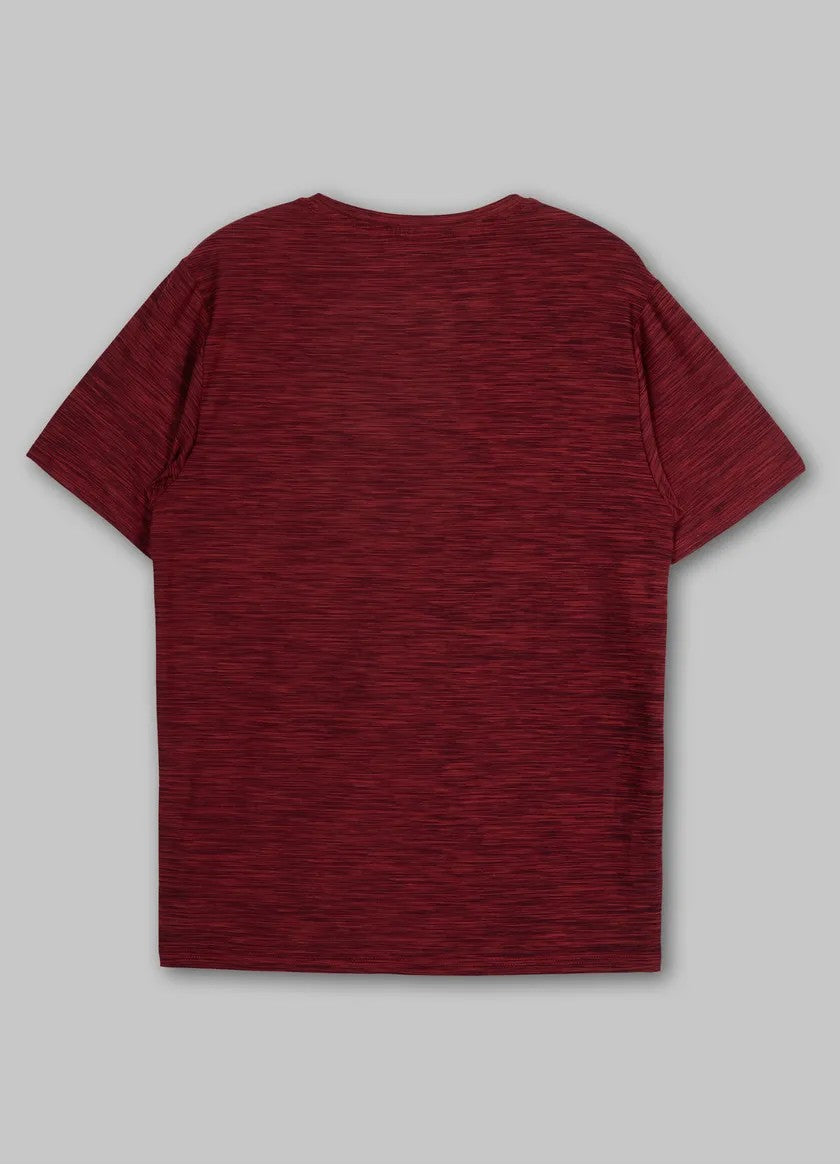 Pitbull Koszulka Casual Sport Small Logo Bordowa