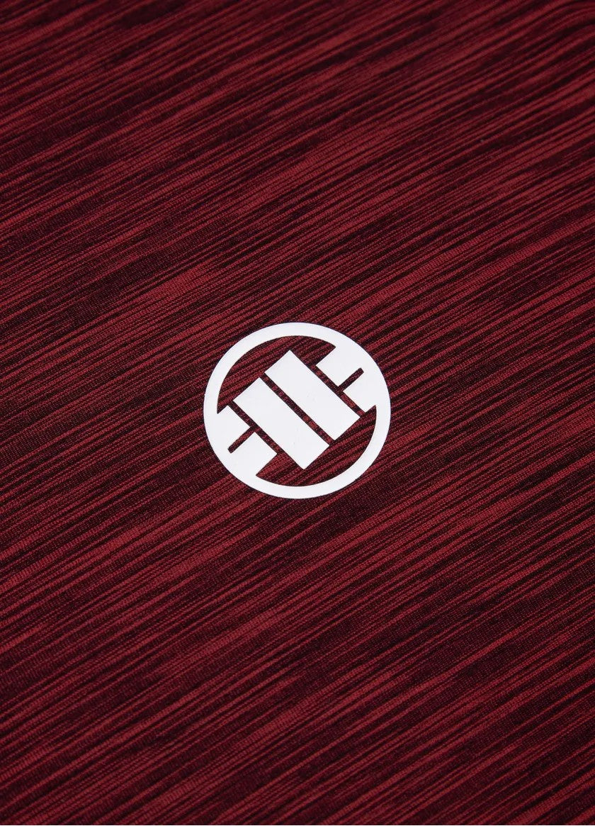 Pitbull Koszulka Casual Sport Small Logo Bordowa