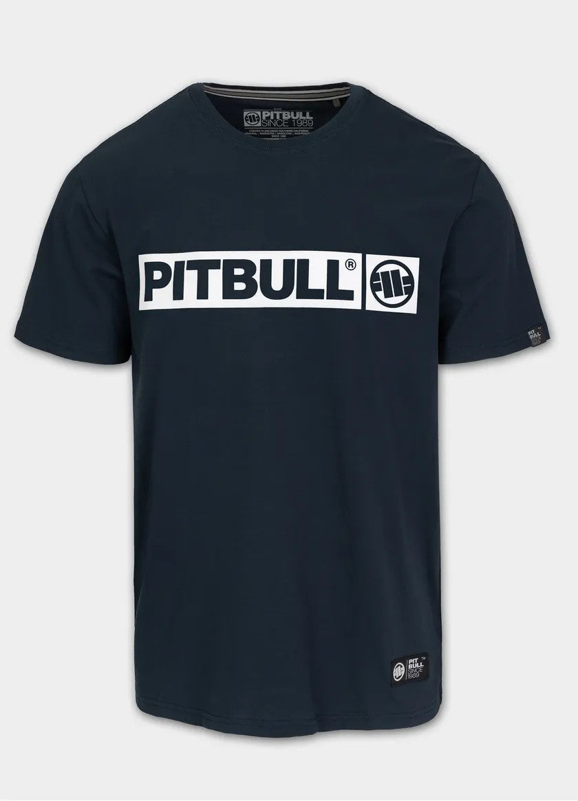 Pitbull T-shirt bawełniany Hilltop Granatowy