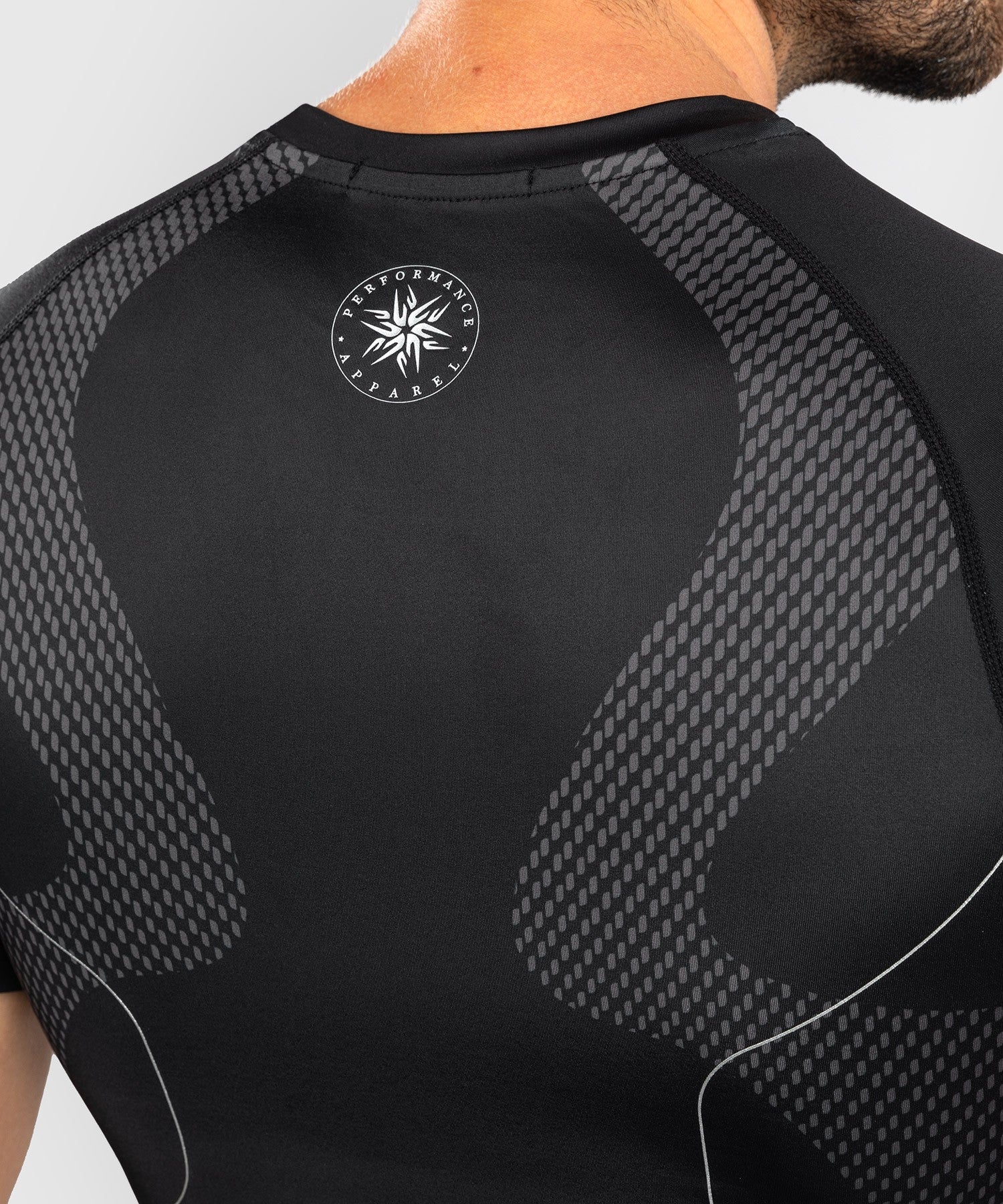 Venum Rashguard Męski Nexus Krótki Rękaw Czarny/Srebrny