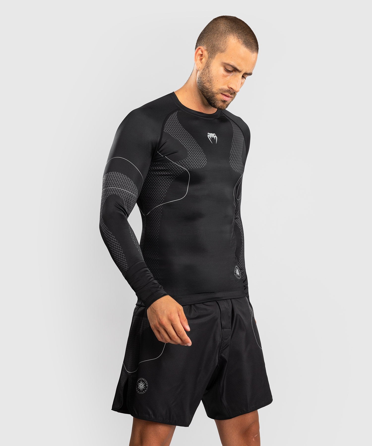 Venum Rashguard Męski Nexus Długi Rękaw Czarny/Srebrny