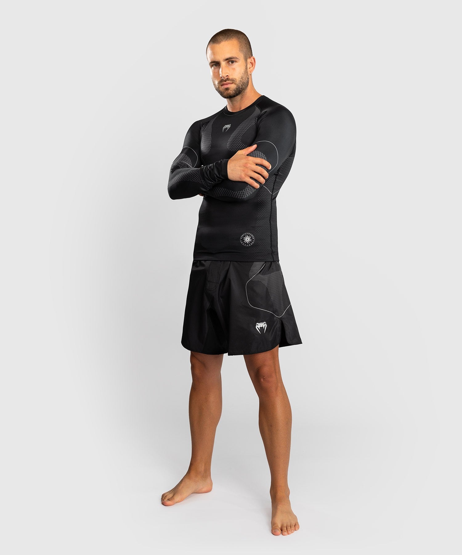 Venum Rashguard Męski Nexus Długi Rękaw Czarny/Srebrny