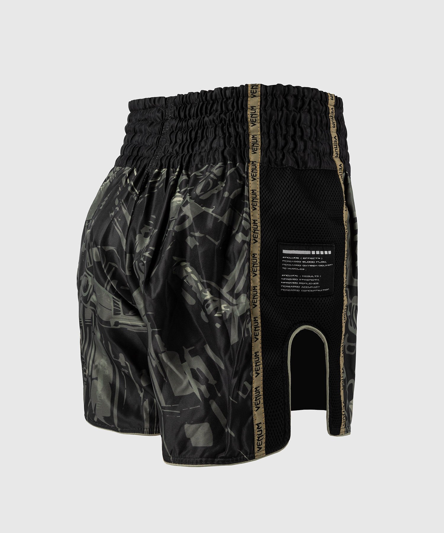 Venum Spodenki Muay Thai Invader Czarne/Piaskowe