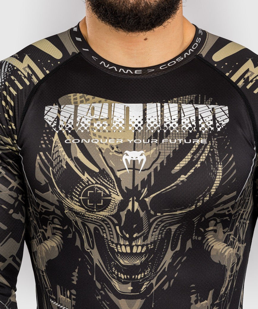 Venum Rashguard Męski Invader Długi Rękaw Czarny/Piaskowy