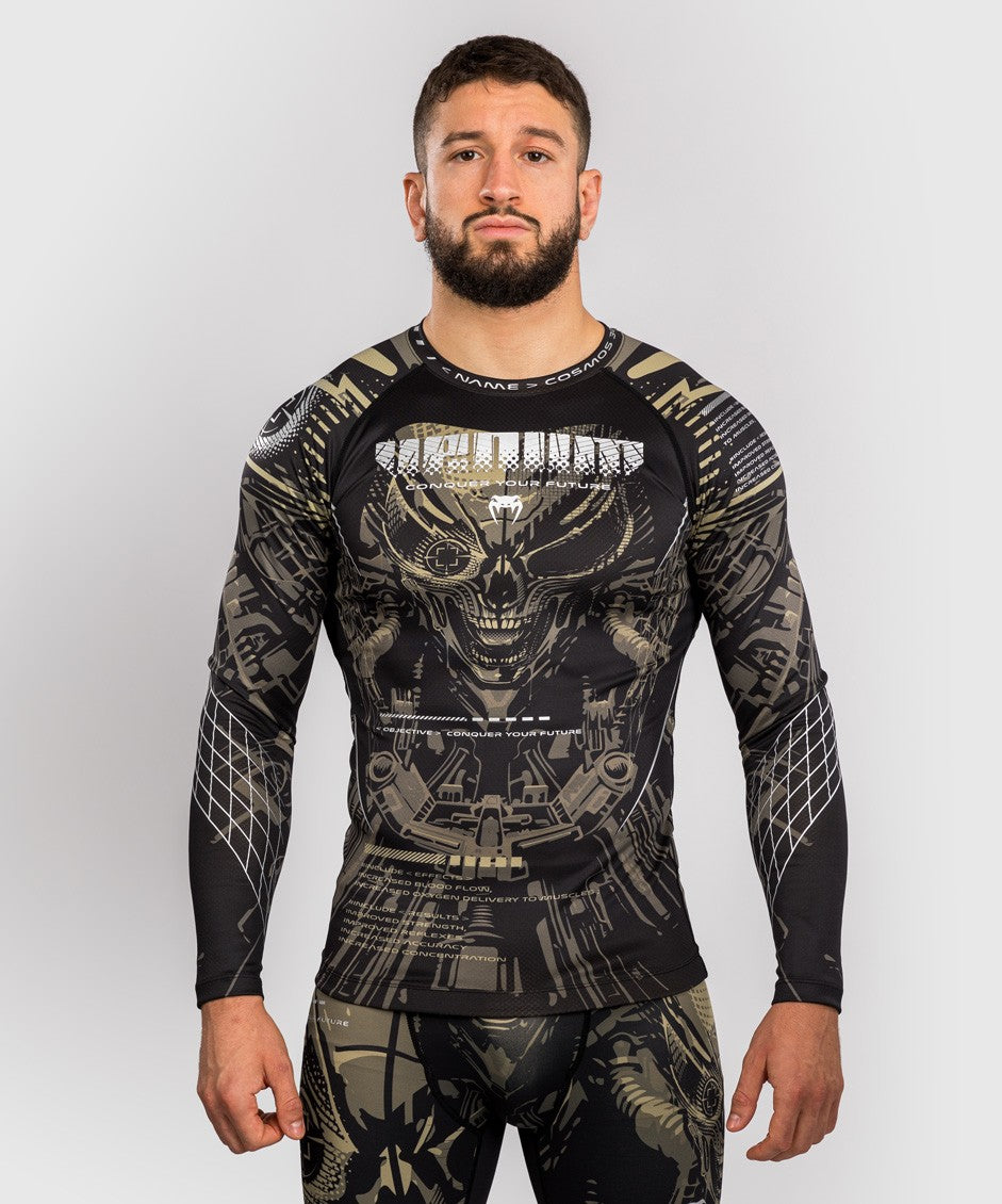 Venum Rashguard Męski Invader Długi Rękaw Czarny/Piaskowy