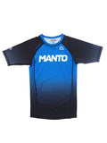 MANTO Rashguard Męski Krótki Rękaw RANK Niebieski