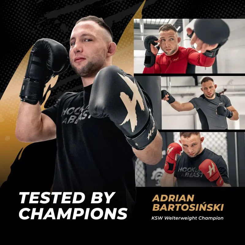 HOOK FIGHTING Rękawice sparingowe do MMA Czarne