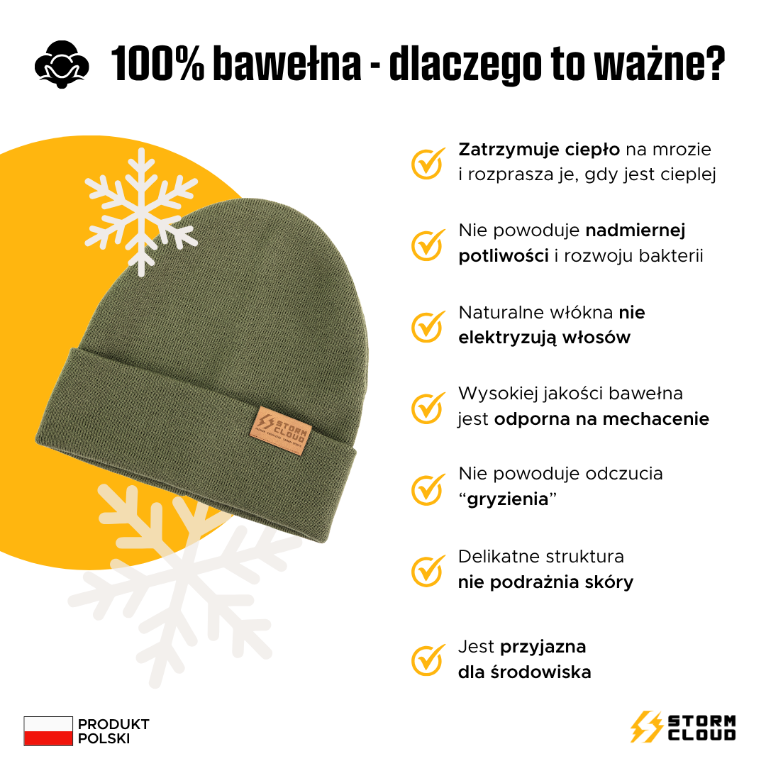 StormCloud Czapka zimowa beanie Khaki