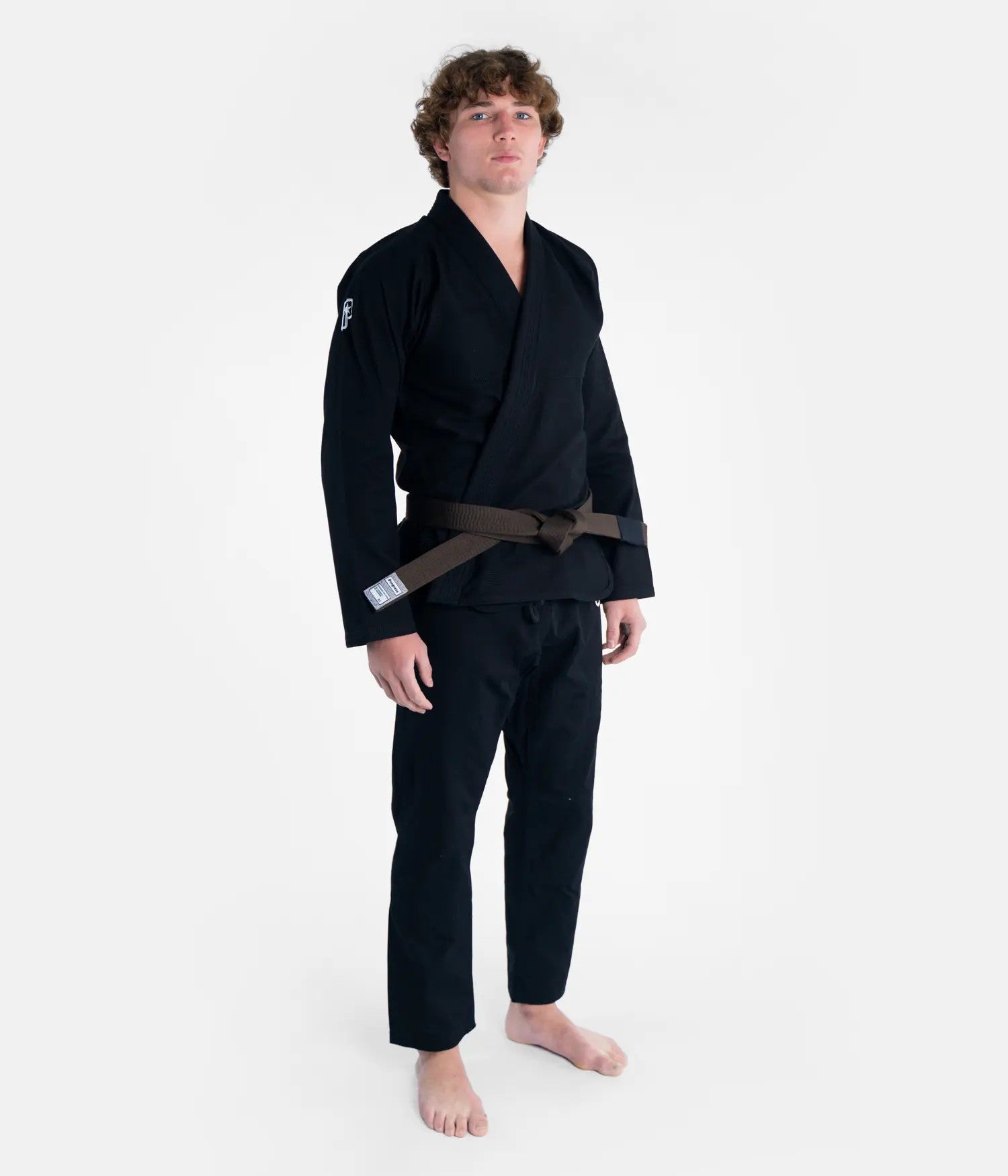 Progress Kimono/Gi BJJ Męskie The Academy Czarne + biały pas w komplecie