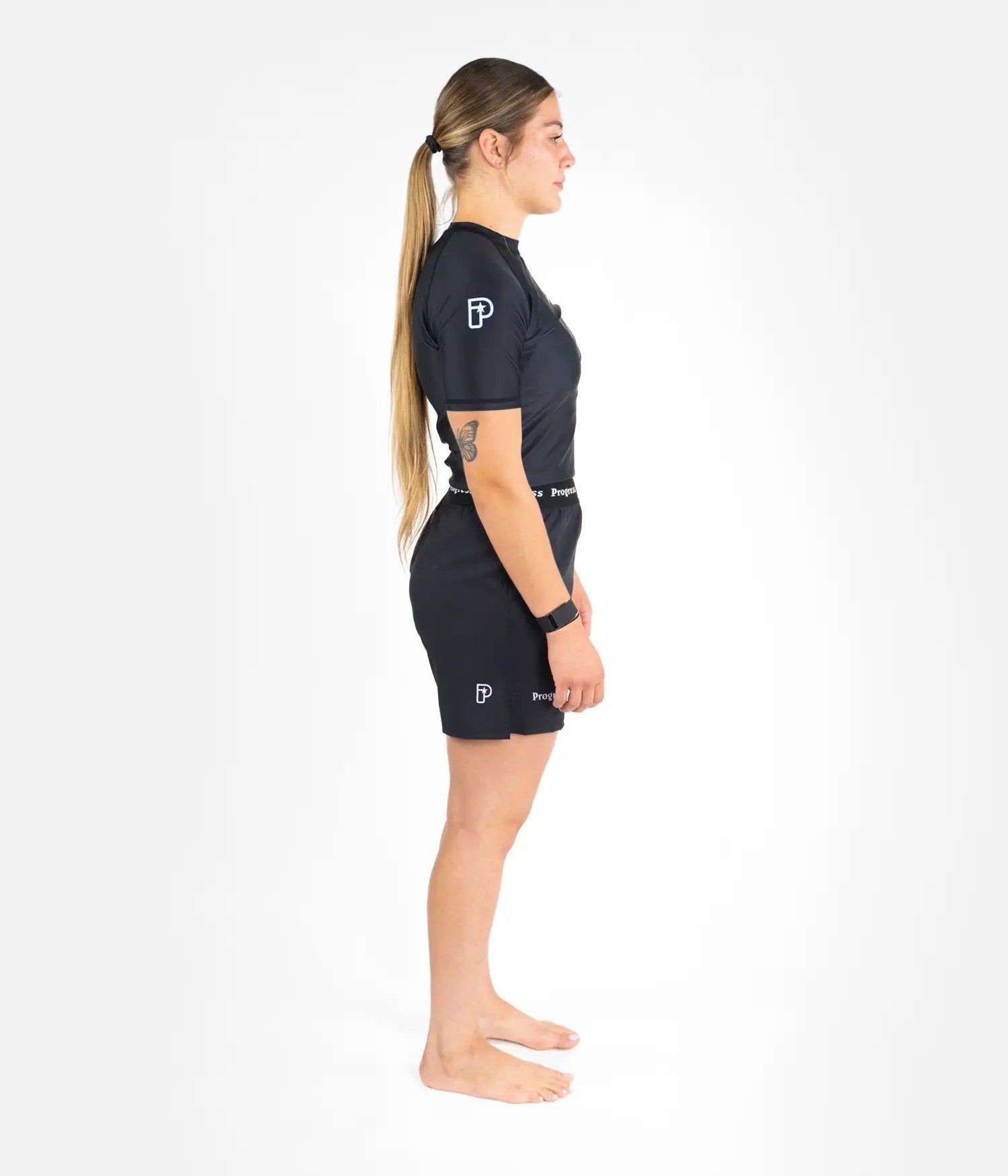 Progress Rashguard Męski Krótki Rękaw Academy Czarny