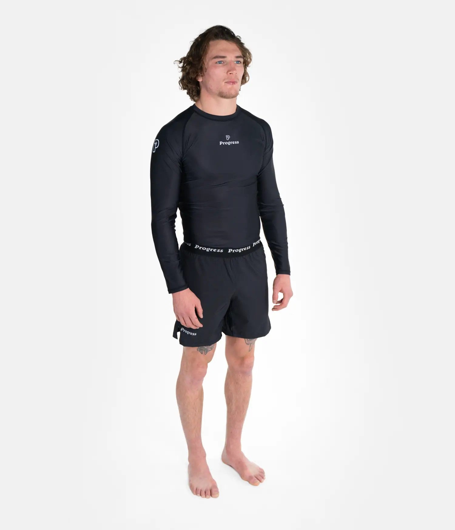 Progress Rashguard Męski Długi Rękaw Academy Czarny