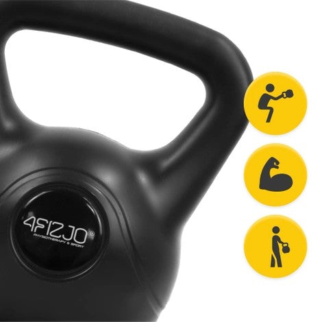4FIZJO Kettlebell Bitumiczny 10kg - 12kg