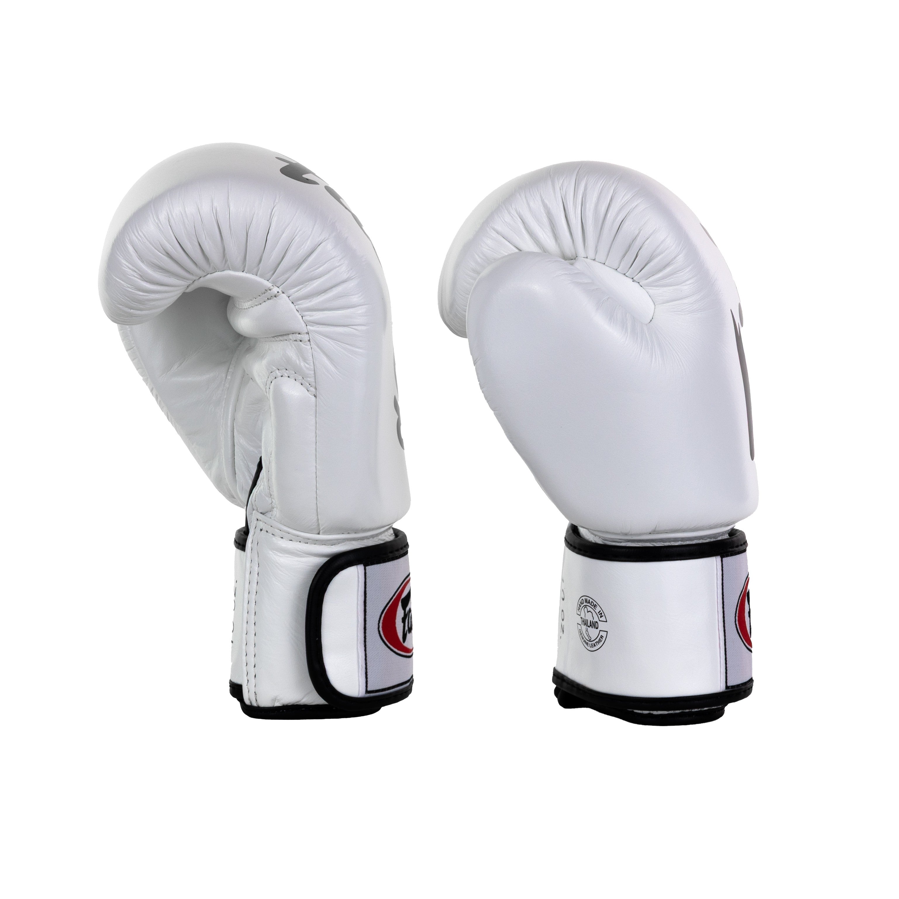 Fairtex Rękawice Bokserskie ze skóry naturalnej BGV19 Białe
