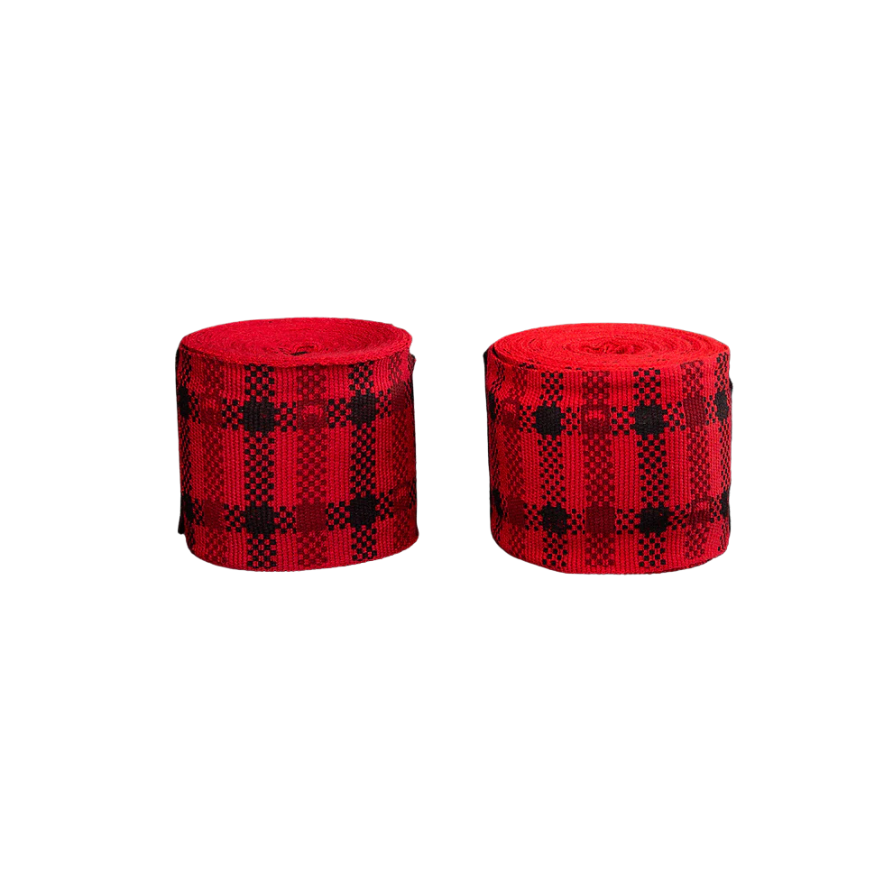 Venum Bandaże bokserskie Tartan Czerwone 4m
