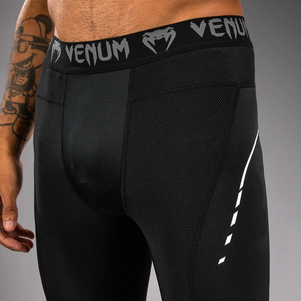 Venum Legginsy Męskie Adrenaline Czarne/Srebrne