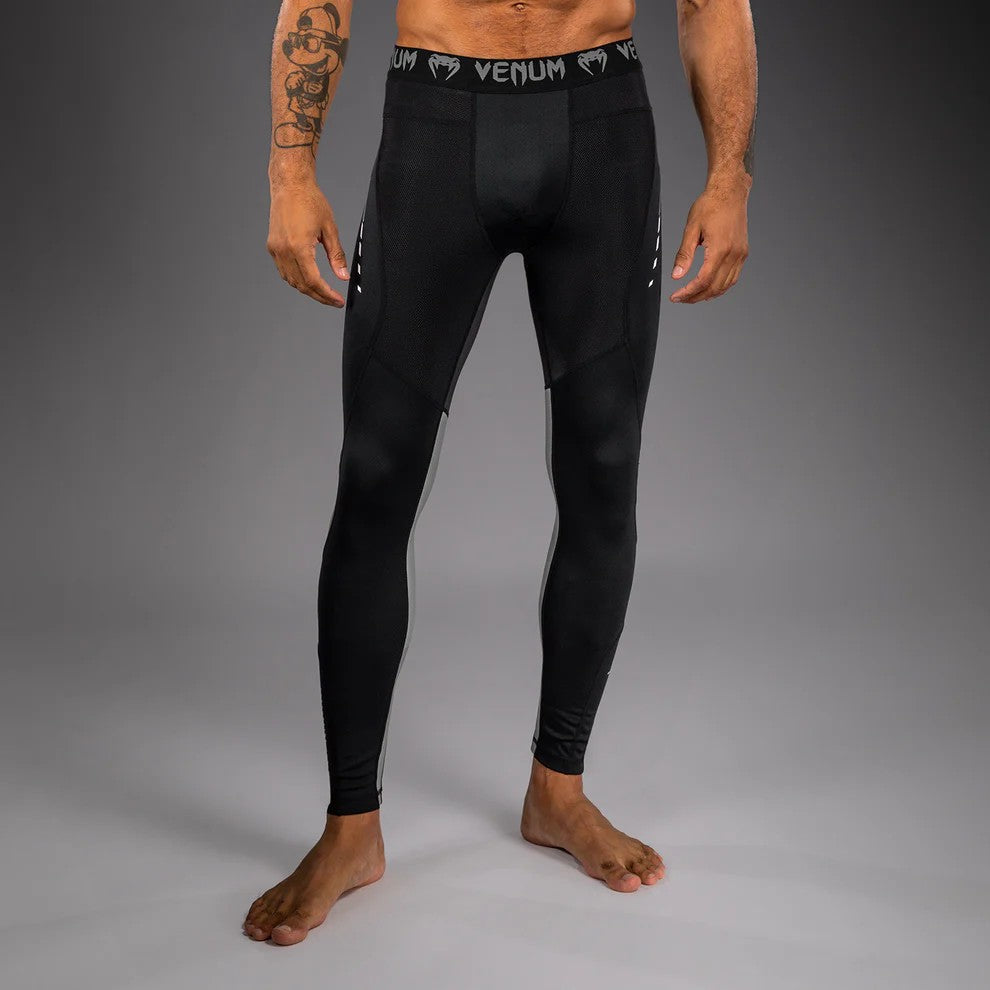 Venum Legginsy Męskie Adrenaline Czarne/Srebrne