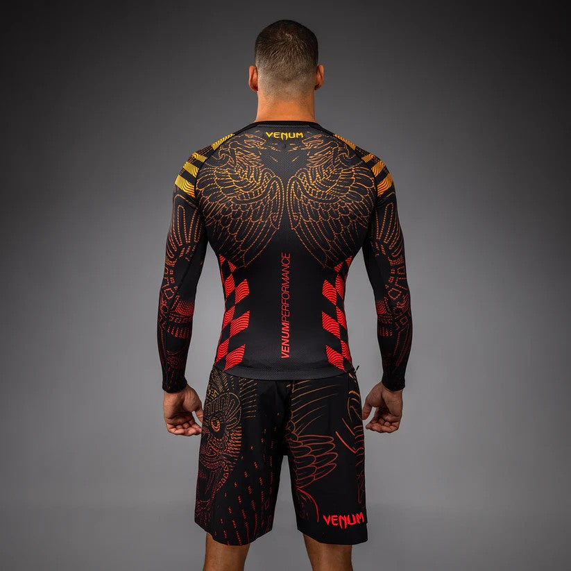 Venum Rashguard Męski Długi Rękaw Quetzal Fury Czarny/Czerwony