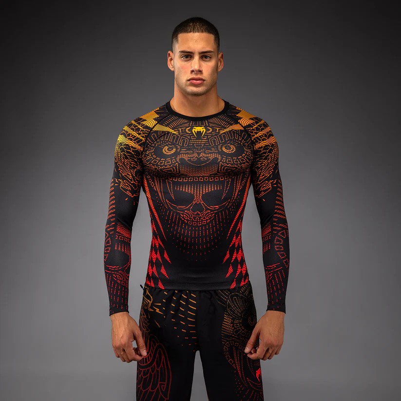 Venum Rashguard Męski Długi Rękaw Quetzal Fury Czarny/Czerwony