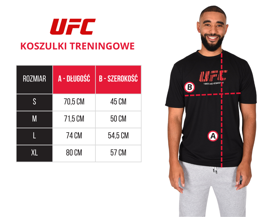 UFC Koszulka treningowa Logo Biała